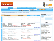 Tablet Screenshot of icici.tendertiger.com